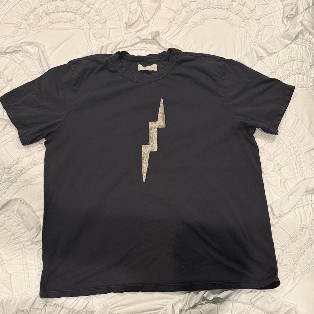 Imogene and Willie Men's Black Lightning Bolt T-Shirt